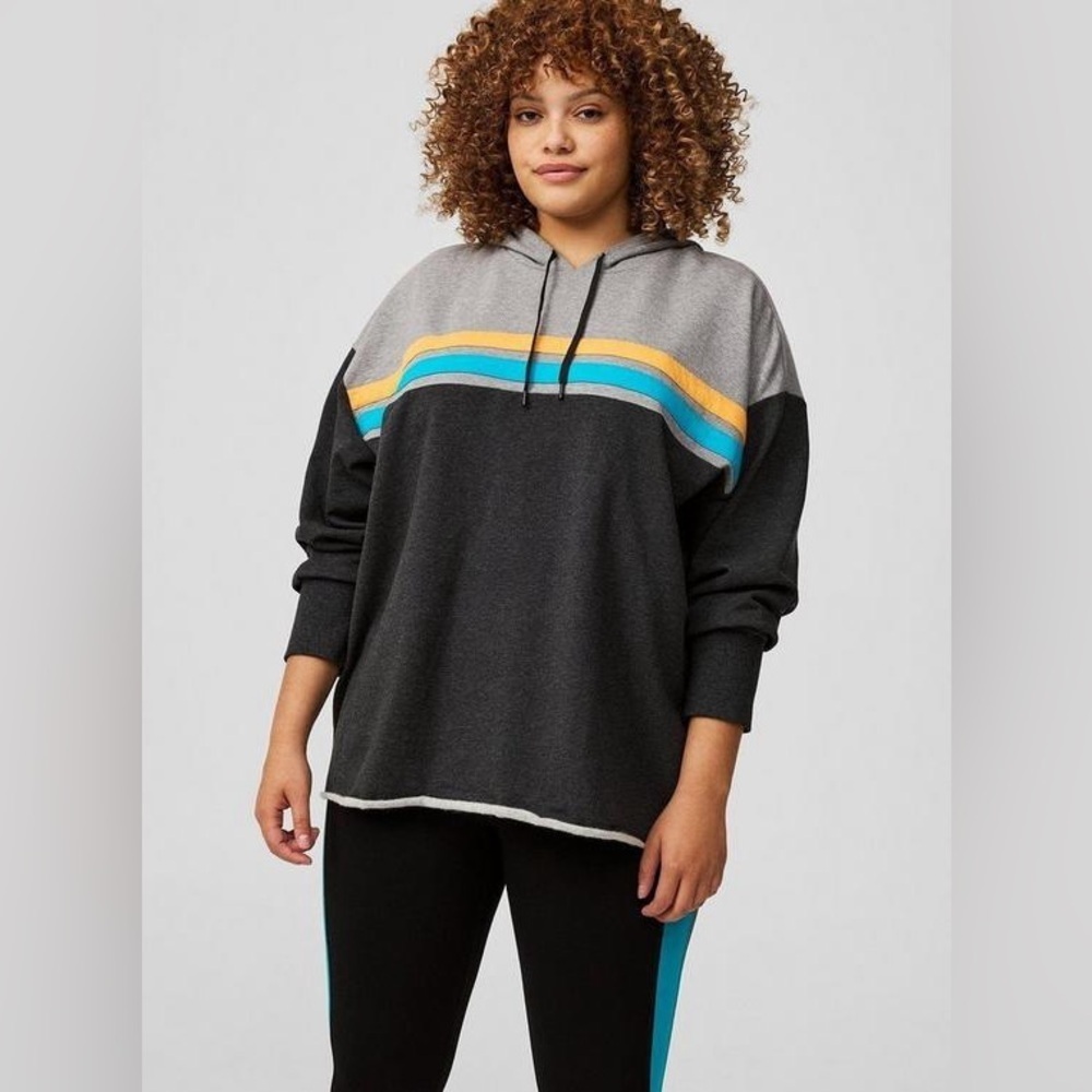 Torrid Everyday Fleece Colorblock Active Hoodie Size 3x NWT Brand New